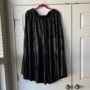 Zara pleated wide leg. Drawstring pants pleather